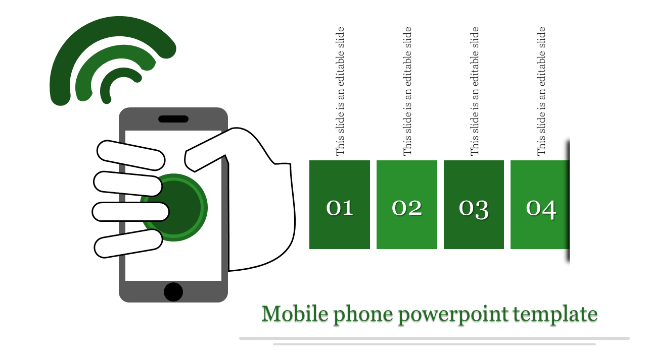 mobile phone powerpoint template-mobile phone powerpoint template-4-Green